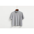Womens High Neck Crop Shirt - Bae Apparel