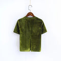 "The Spring Velvet" Women's Crop Top - Bae Apparel