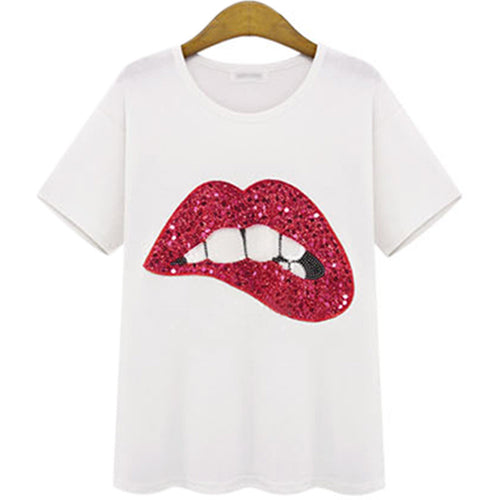 "Biting Lips" Women's Shirt - Bae Apparel