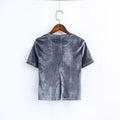 "The Spring Velvet" Women's Crop Top - Bae Apparel