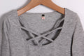 Bandage Style Pullover Women's Sweatshirt - Bae Apparel