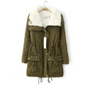 Turn Down Collar Women's Coat - Bae Apparel