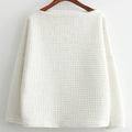 Loose Plaid Cotton Women's Sweatshirt - Bae Apparel