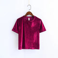 "The Spring Velvet" Women's Crop Top - Bae Apparel