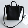 Leather Grey Tote Bag - Bae Apparel