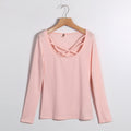 Bandage Style Pullover Women's Sweatshirt - Bae Apparel