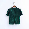 "The Spring Velvet" Women's Crop Top - Bae Apparel