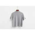 Womens High Neck Crop Shirt - Bae Apparel