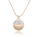 "Thunder" Gold Dipped Marble Necklace Pendant - Bae Apparel