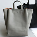 Leather Grey Tote Bag - Bae Apparel