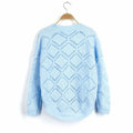 Women's Loose Knit Geometric Pullover - Bae Apparel