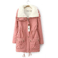 Turn Down Collar Women's Coat - Bae Apparel