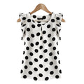 "Big Polka Dots" Women's Butterfly Sleeved Blouse - Bae Apparel