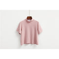 Womens High Neck Crop Shirt - Bae Apparel