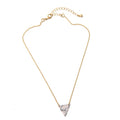 Marble Triangle Layered Necklace - Bae Apparel
