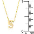Initial S Gold Pendant - Bae Apparel