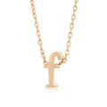 Initial F Rose Gold Pendant - Bae Apparel