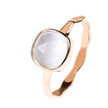 Rose Gold Stacking Ring Moon Stone - Bae Apparel