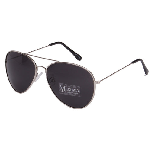 Mechaly Aviator Style Silver Sunglasses - Bae Apparel
