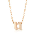 Initial U Rose Gold Pendant - Bae Apparel