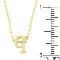 Initial Q Gold Pendant - Bae Apparel