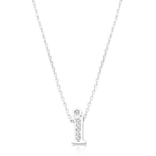 Initial I Crystal Pendant - Bae Apparel