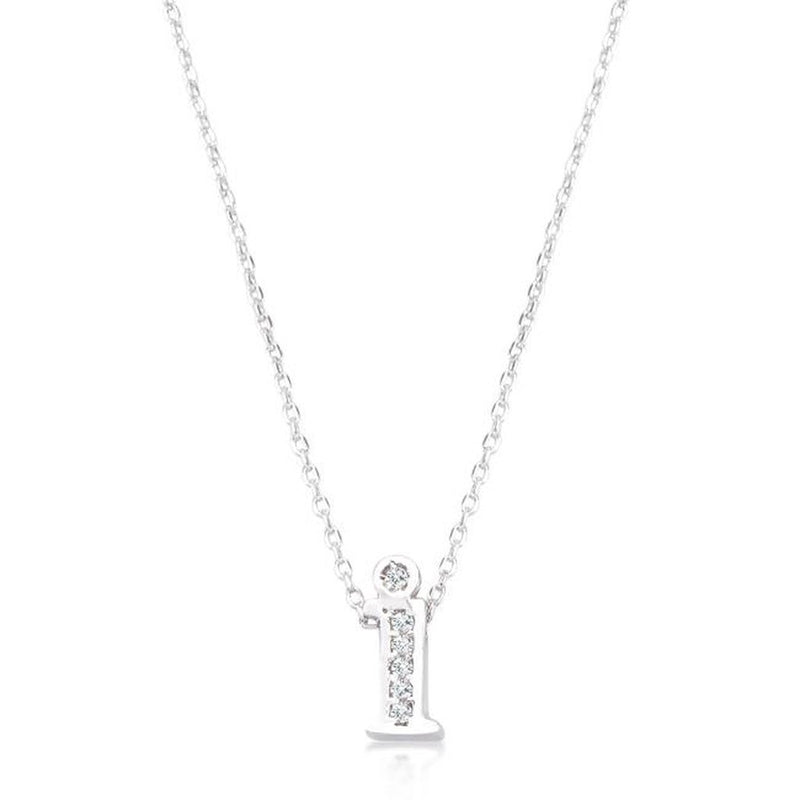Initial I Crystal Pendant - Bae Apparel