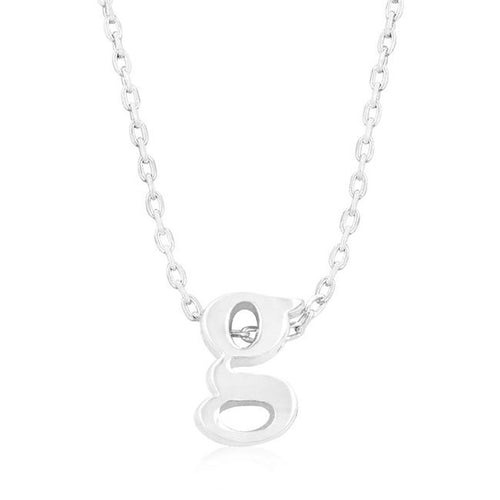 Initial G Silver Pendant - Bae Apparel