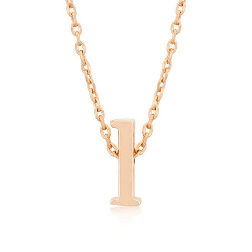 Initial L Rose Gold Pendant - Bae Apparel