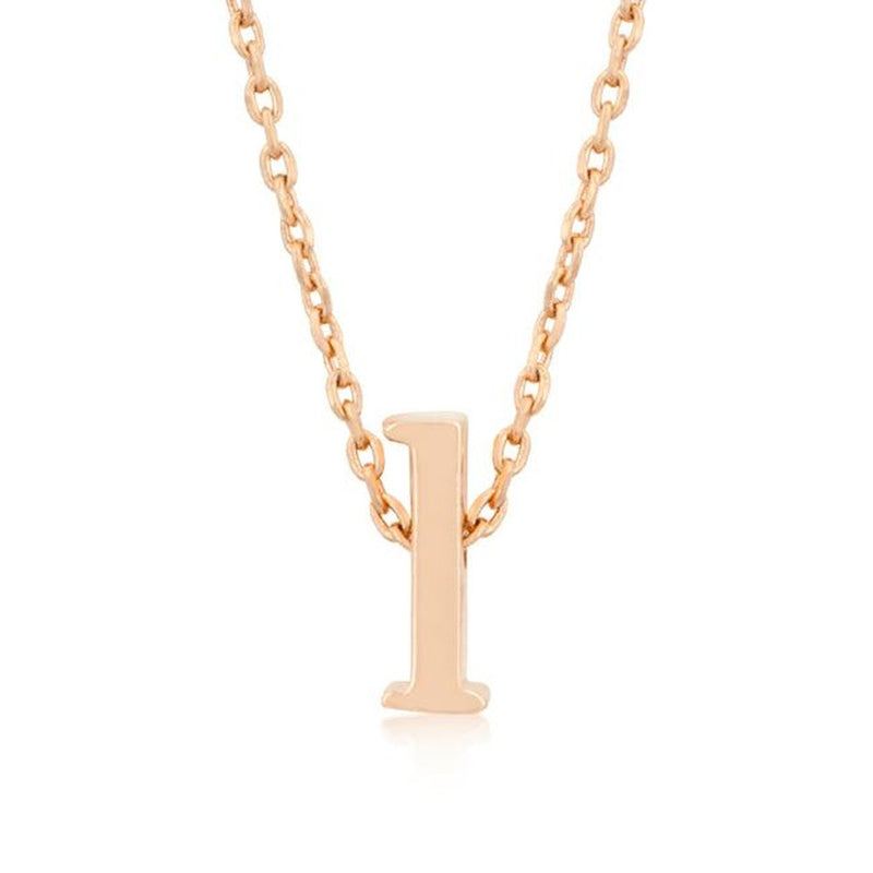 Initial L Rose Gold Pendant - Bae Apparel