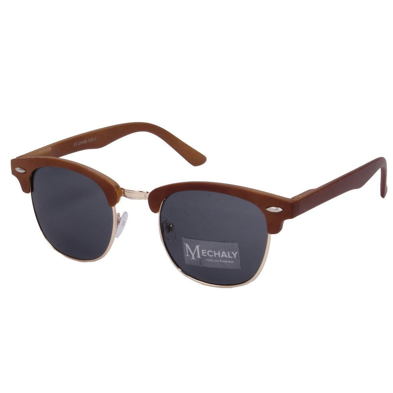 Mechaly Clubmaster Style Brown Sunglasses - Bae Apparel
