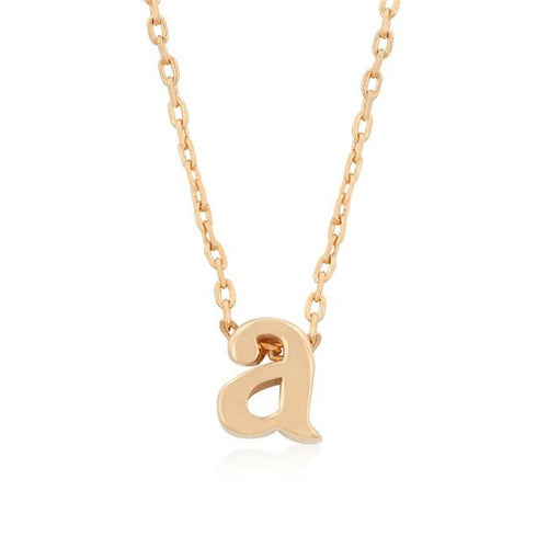 Initial A Rose Gold Pendant - Bae Apparel
