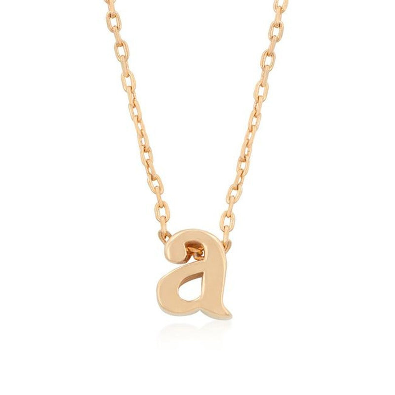 Initial A Rose Gold Pendant - Bae Apparel