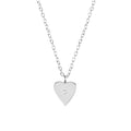 Heart and white topaz necklace - Bae Apparel
