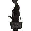 Mechaly Women's Skully Black Vegan Leather Skull Tote Handbag - Bae Apparel
