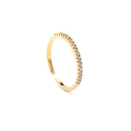 Glitter Glam Cubic Zirconia Ring - Bae Apparel