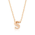 Initial S Rose Gold Pendant - Bae Apparel