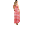 Women's Maxi Dress Red Sleeveless Long Printed Dress - Bae Apparel