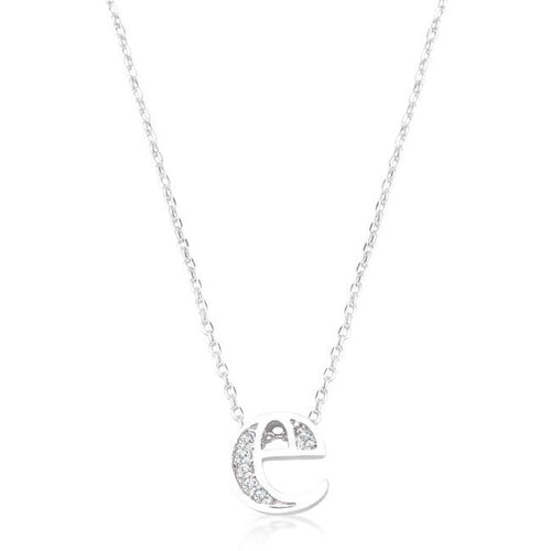 Initial E Crystal Pendant - Bae Apparel