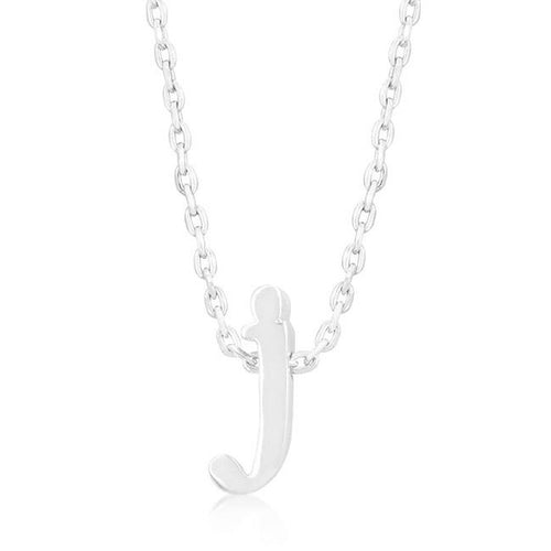 Initial J Silver Pendant - Bae Apparel