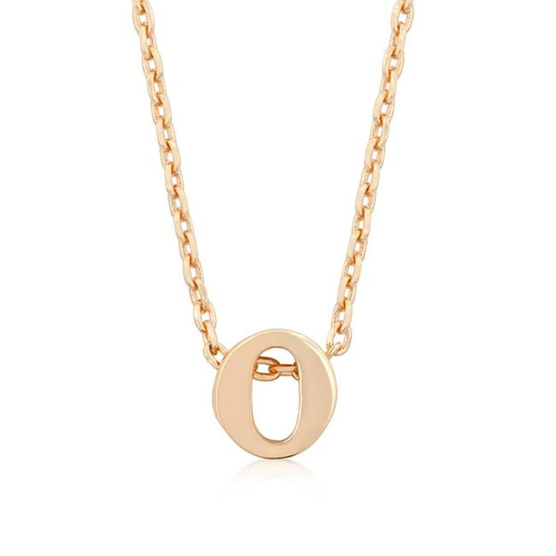 Initial O Rose Gold Pendant - Bae Apparel