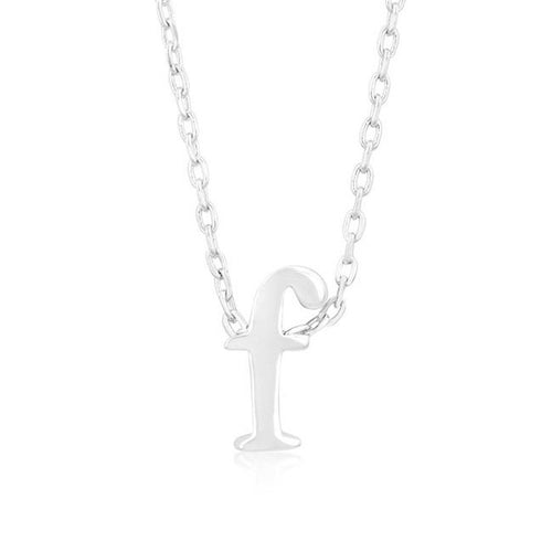 Initial F Silver Pendant - Bae Apparel