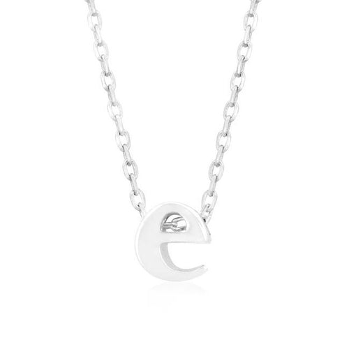 Initial E Silver Pendant - Bae Apparel