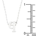 Initial Q Silver Pendant - Bae Apparel