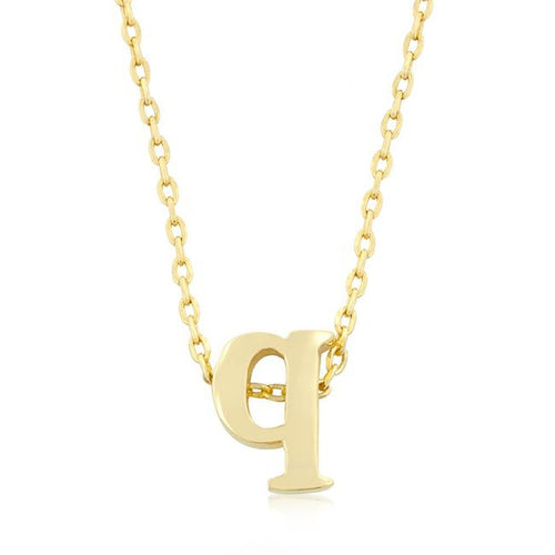 Initial Q Gold Pendant - Bae Apparel