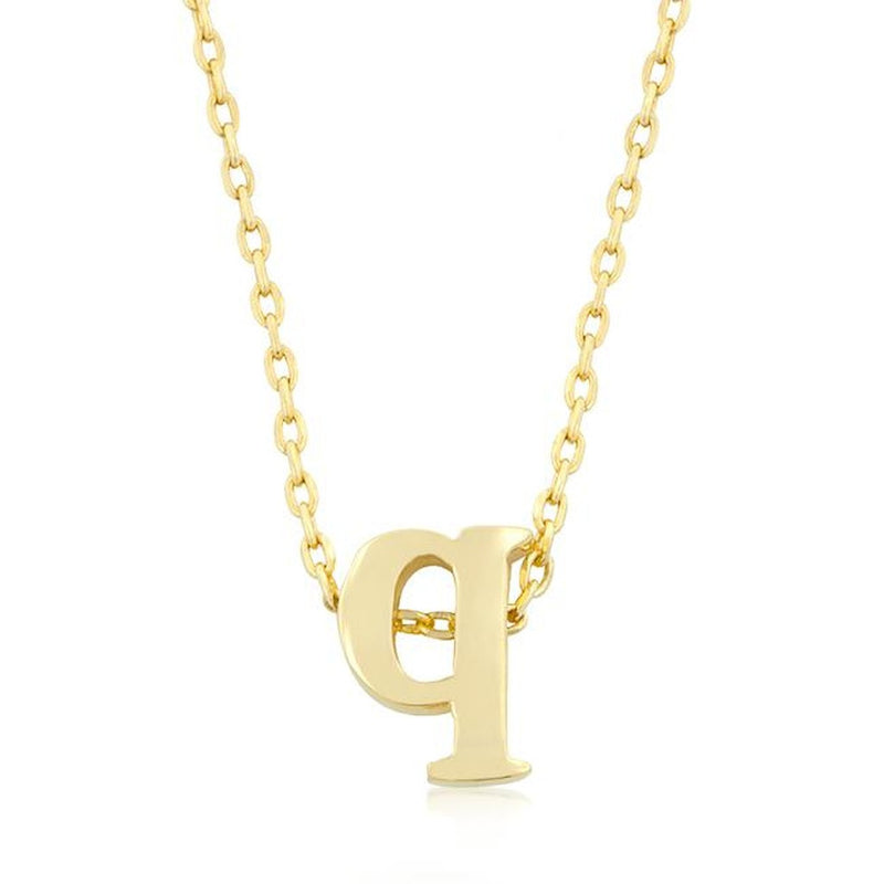Initial Q Gold Pendant - Bae Apparel
