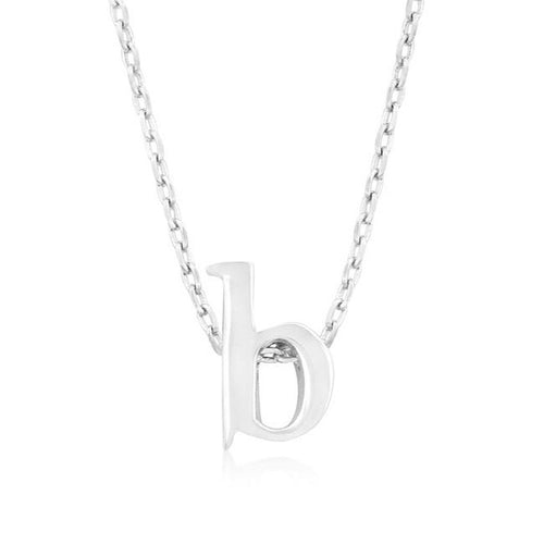 Initial B Silver Pendant - Bae Apparel