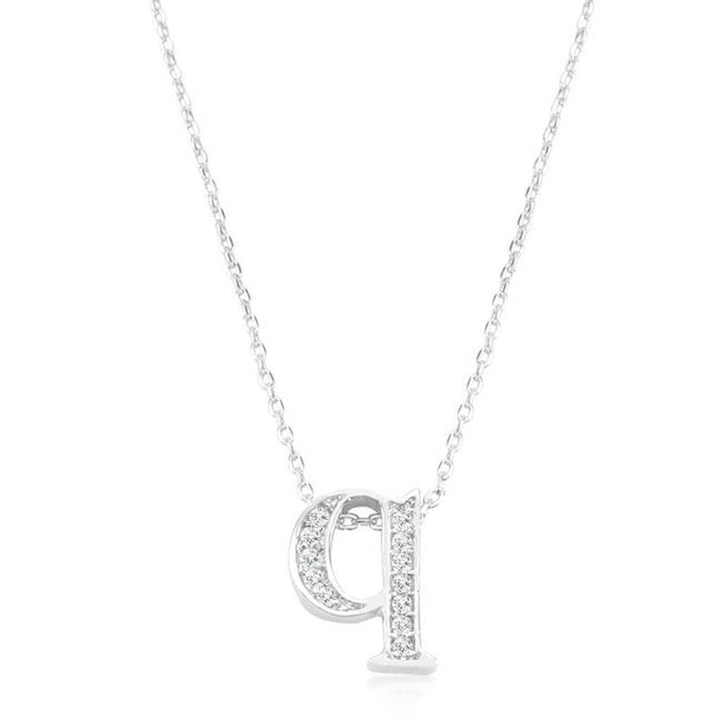 Initial Q Crystal Pendant - Bae Apparel