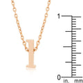 Initial L Rose Gold Pendant - Bae Apparel