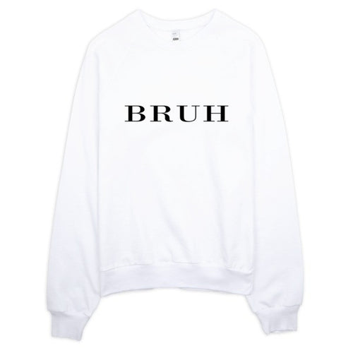 Bruh Brit Typography Raglan sweater - Bae Apparel